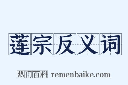 莲宗反义词是什么意思的图片